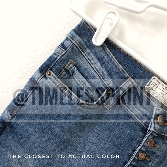 Free People Cropped Mid-rise Skinny Jeans - Picture 4 of 5